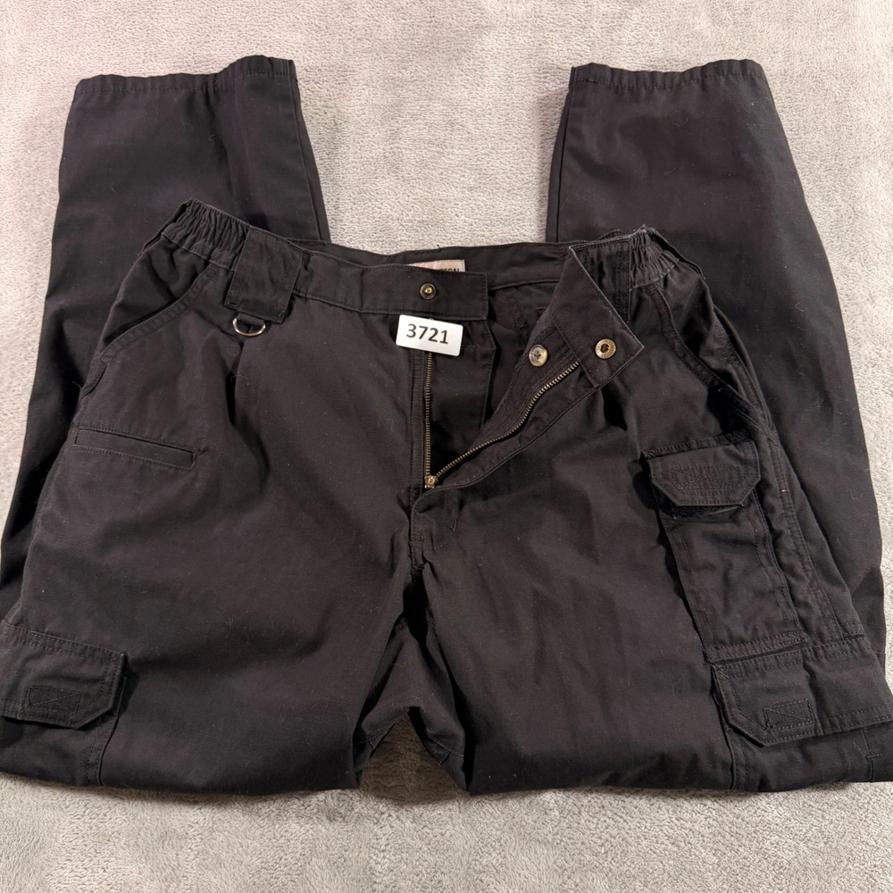 5.11 Tactical Cargo Pants Mens 34x30 Black Ripstop Work Outdoor Trousers